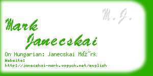 mark janecskai business card